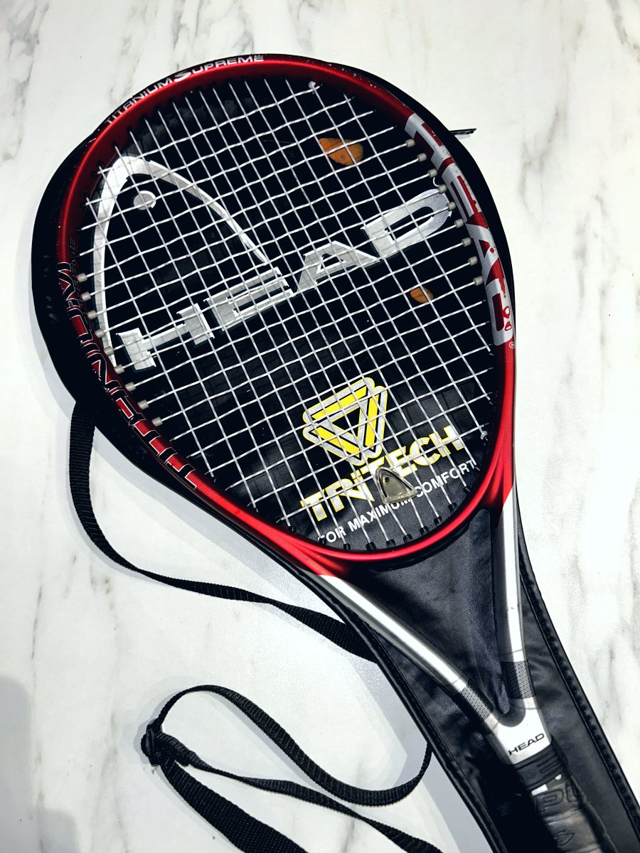 A racket restrung by Prostringer